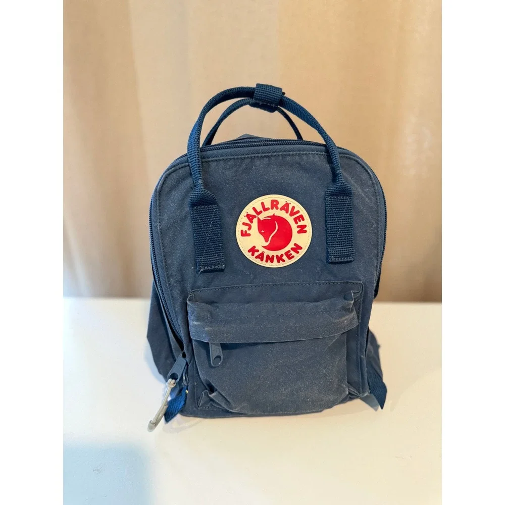 Fjallraven Kanken Mini Navy Blue Backpack 23561 Vinylon F Small Daypack